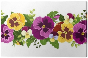 Quadro Em Tela Horizontal Seamless Background With - Vector Graphics (400x400)