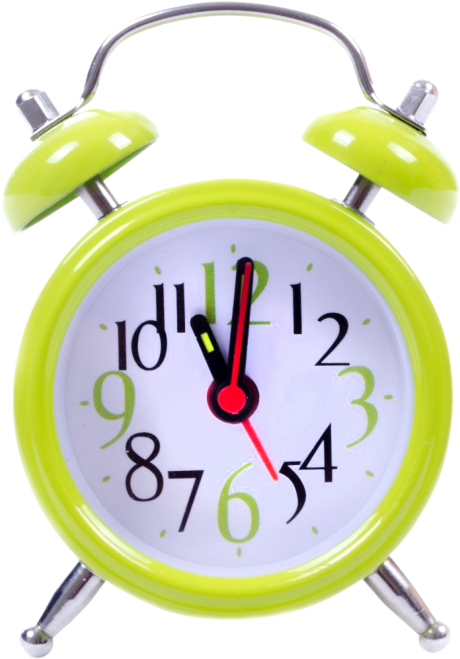 Download Alarm Clock Png Image - Quartz Twin Bell Alarm Clock With Light (1h73) - Green (500x687)