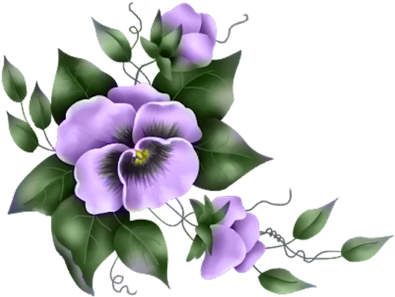 Pansies Purple - Pansies Flower Transparant Png (400x304)