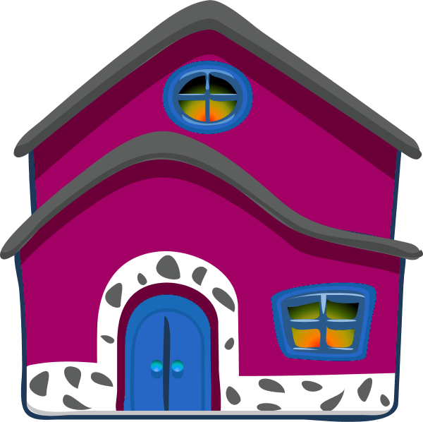 House Home Clipart - Clipart Pink House (600x598)