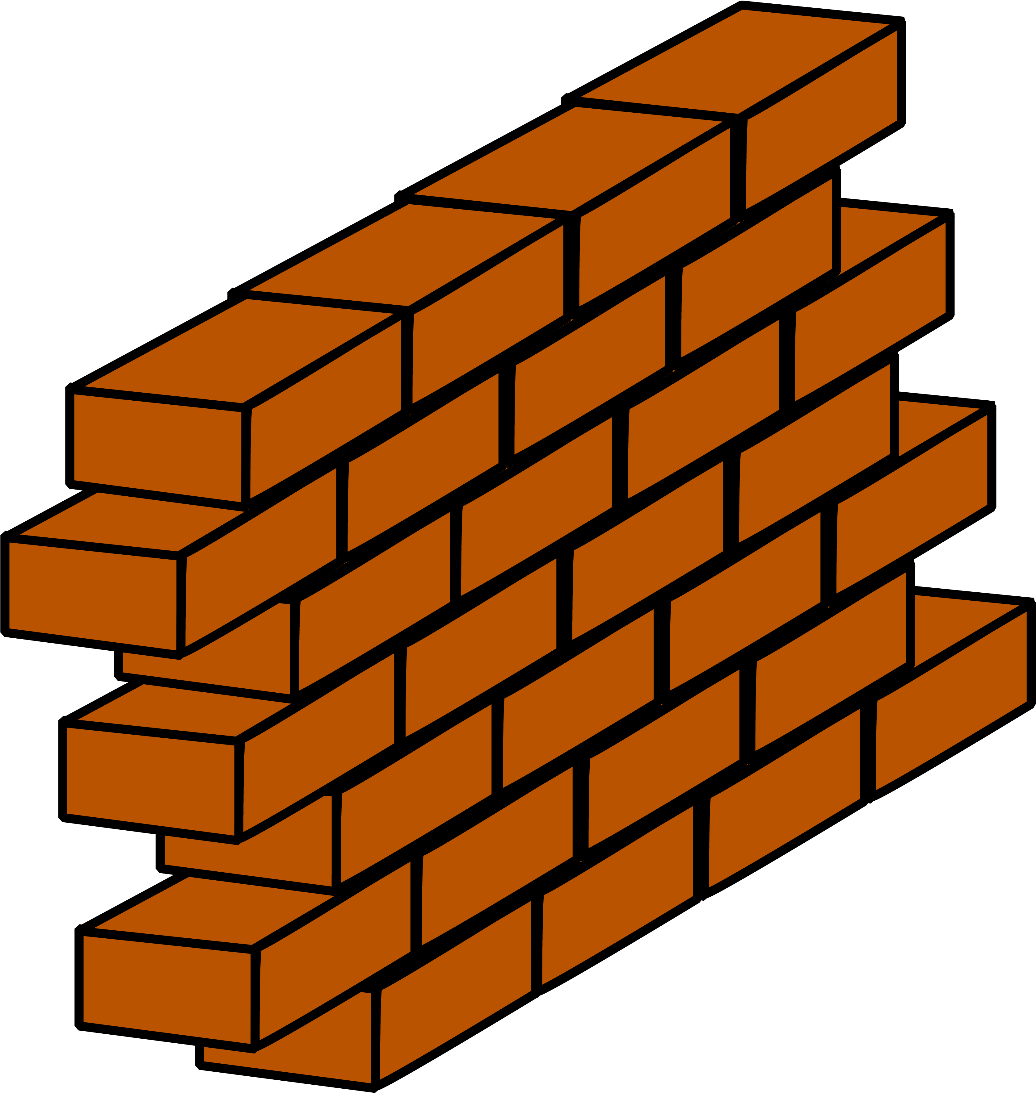 Building Clipart Brick Wall - Brick Wall Clip Art (3369x3552)