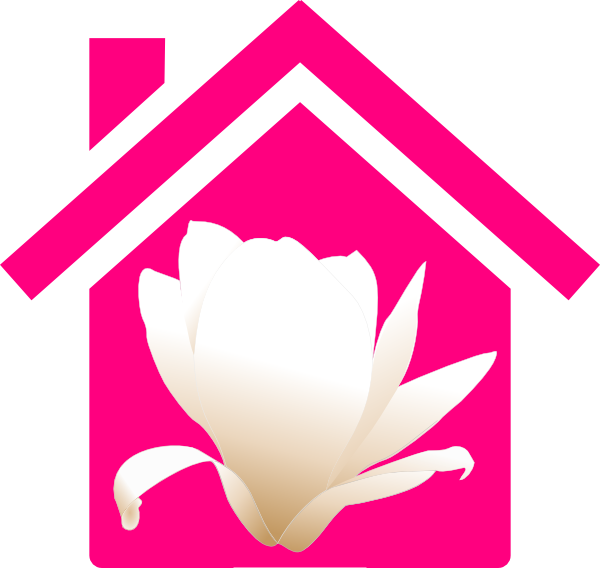 Pink House 2 Clip Art At Clker - House Outline (600x568)