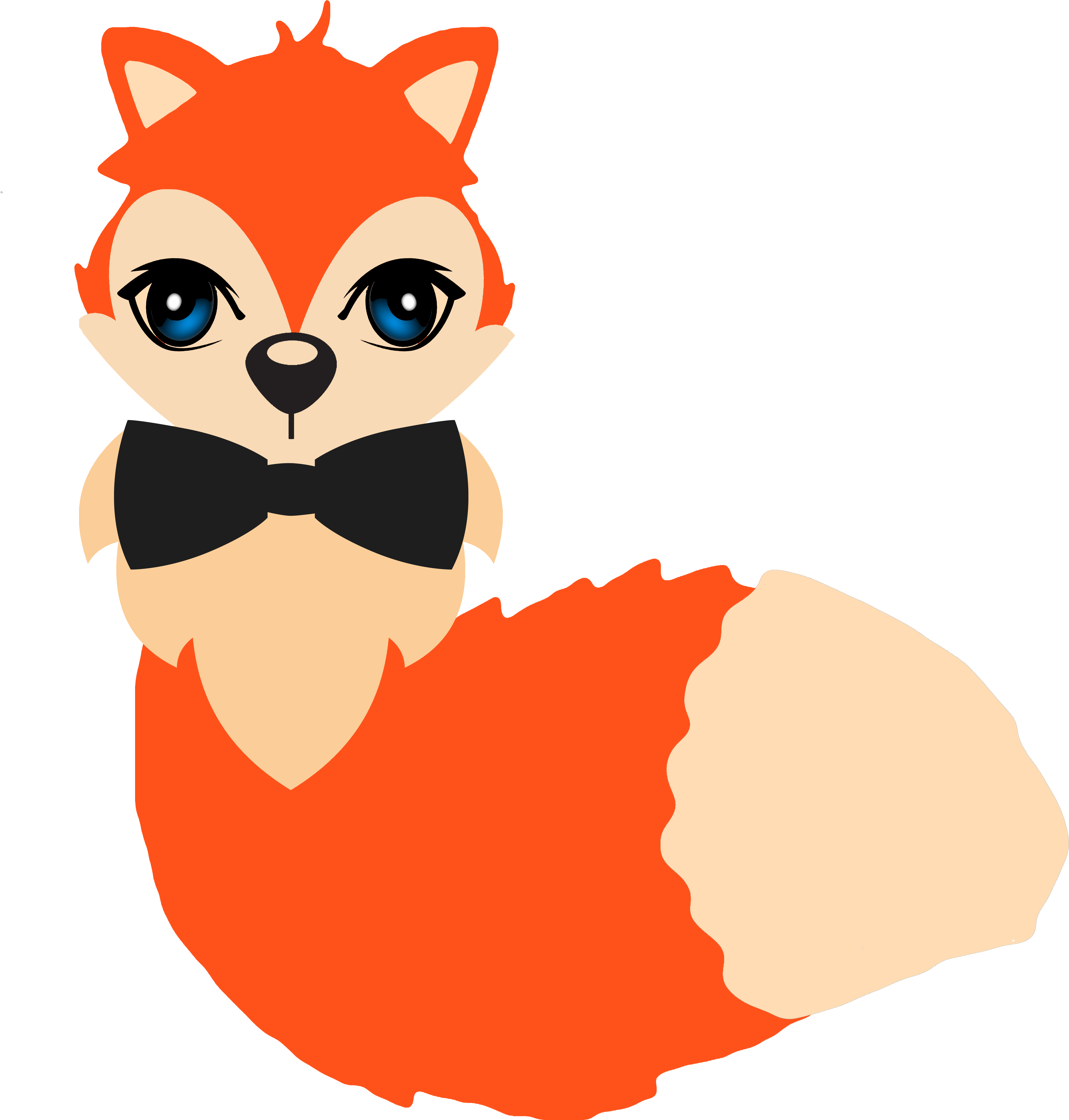 Cute Fox Clip Art - Illustration (7087x6000)