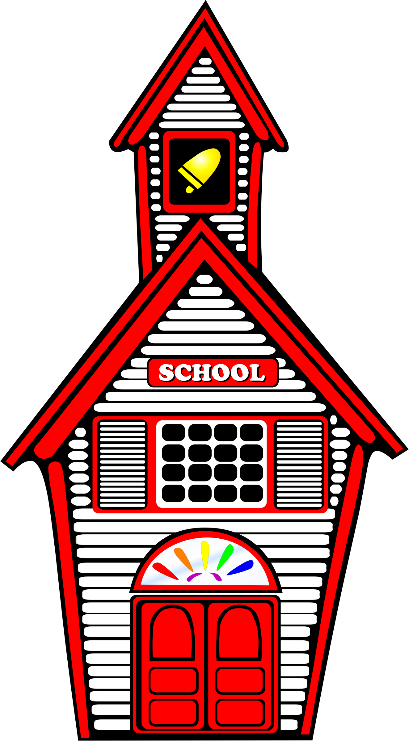 Schoolhouse Clipart Kcn7lnmcq Pictures Whiteschoolhouse - School Building Clip Art (1324x2399)
