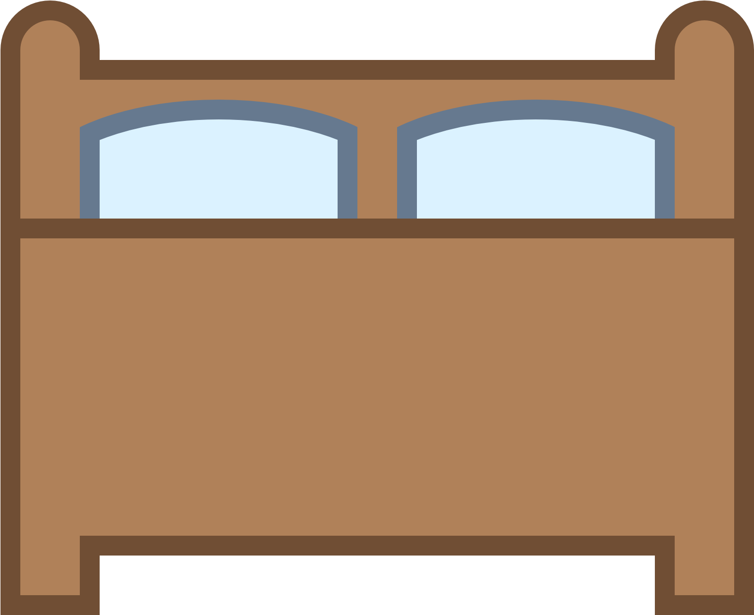 Bed Icon Png - Headboard Bed Clipart (1600x1600)