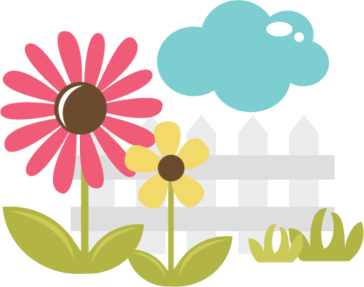 Fence Clipart Paper - Cute Flower Clipart Png (529x417)