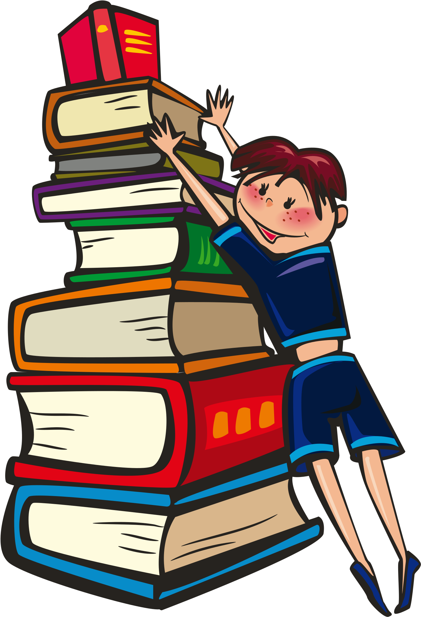 Clipart - Books Are Our Best Friend (1697x2400)