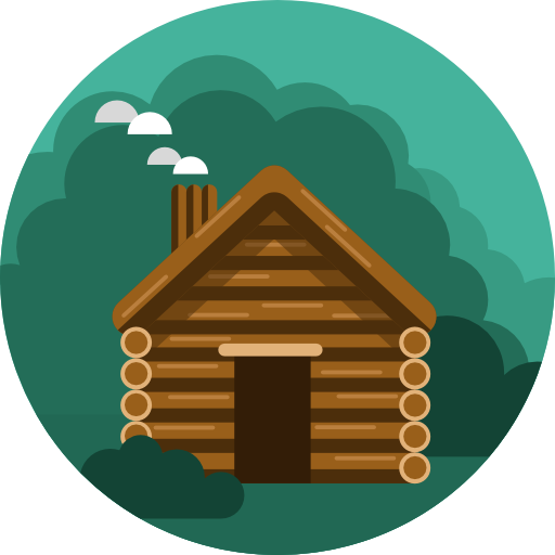 Cabin Png Clipart - Log Cabin Icon (512x512)