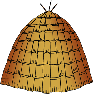 Free Southwest Native Americans Clip Art By Phillip - Grass House Clipart (348x360)