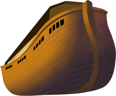 Noahs Boat Clipart - Ark Clipart (400x332)