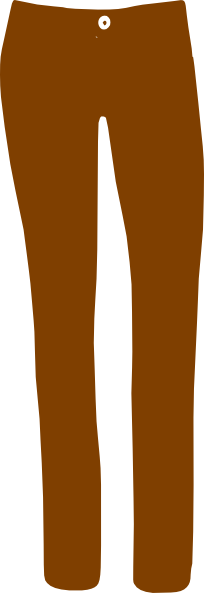 Brown Pants Clipart - Brown Pants Clipart (204x593)