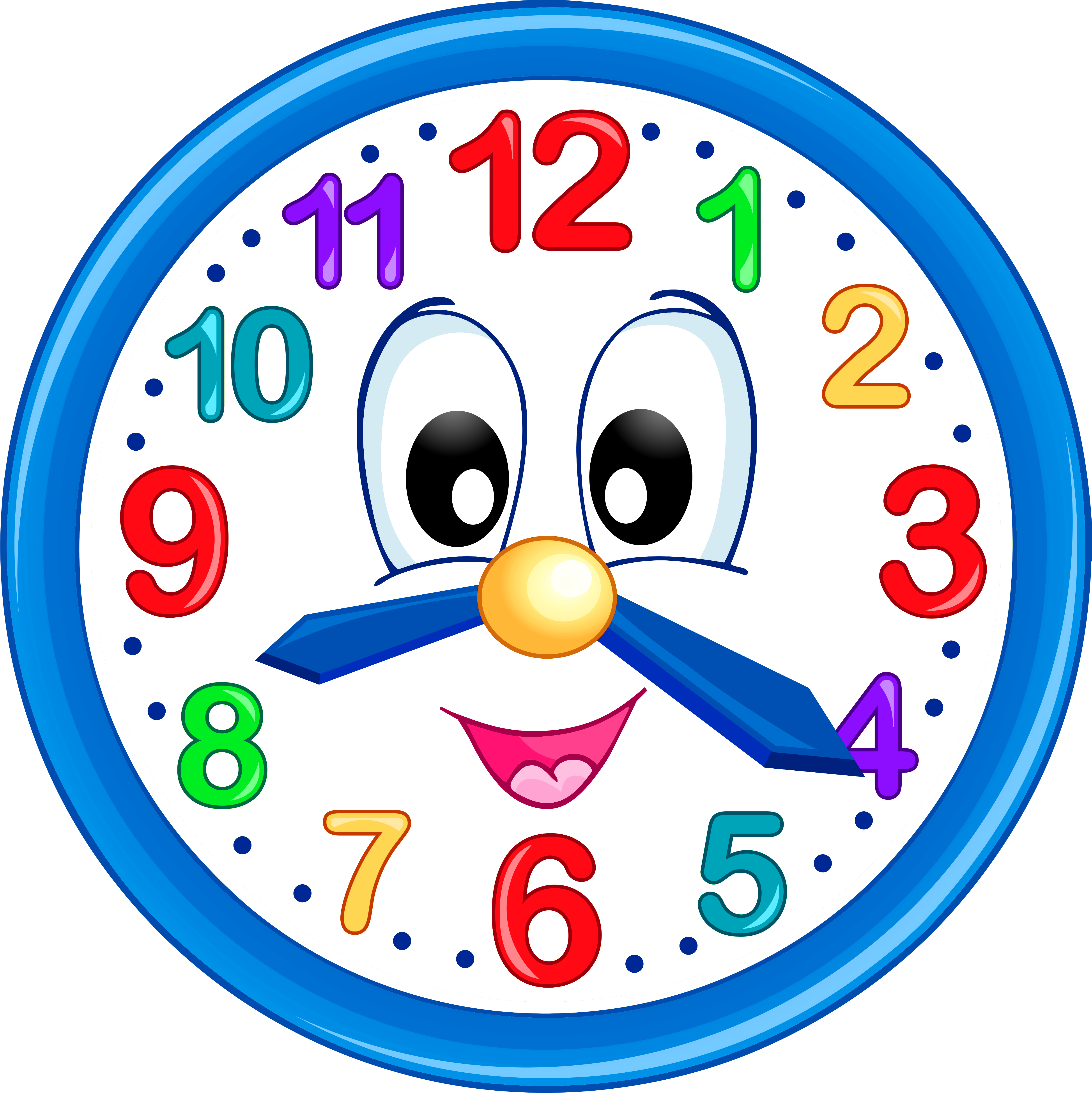 Cute Clock Png Clip Art - Clipart Of Clock (5198x5184)