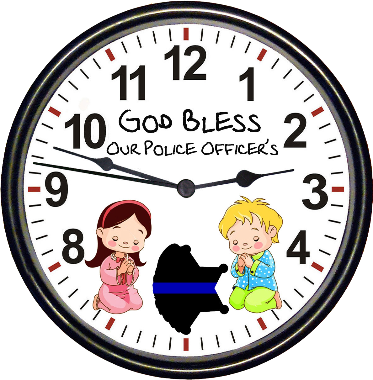 Kids Prayer Police Clock - Wall Clock Wifi Camera (1388x1388)