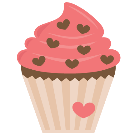 Valentine Cupcake Svg For Scrapbooking Cardmaking Valentines - Valentines Cupcake Clipart (432x432)