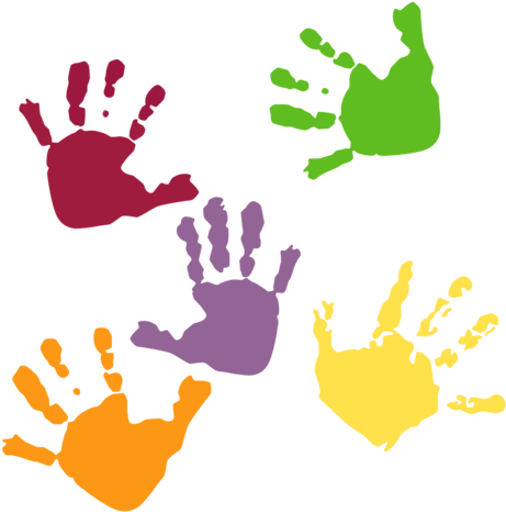 Scrapbooking Ideas - Colourful Hand Prints Png (500x500)