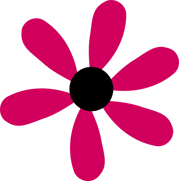 Flower With Petals Clipart (588x596)