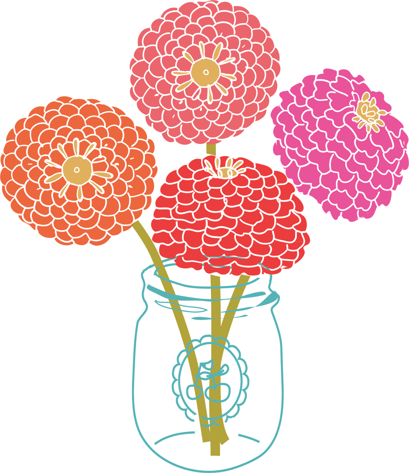 187 Flower Clipart Tiny Clipart - Modern Flower Flowers Clip Art Free (1382x1600)