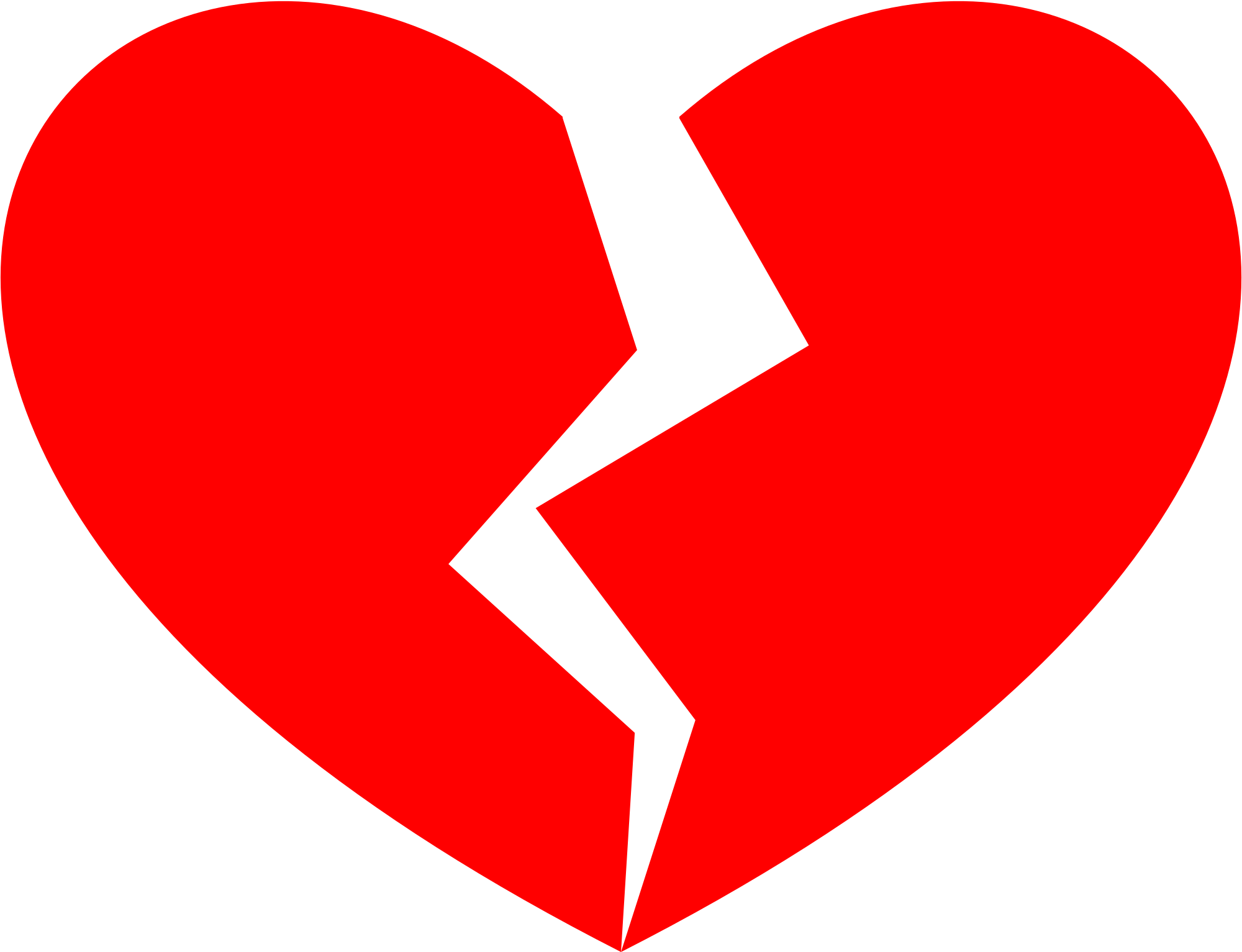 Open - Broken Heart Clipart (2000x1533)