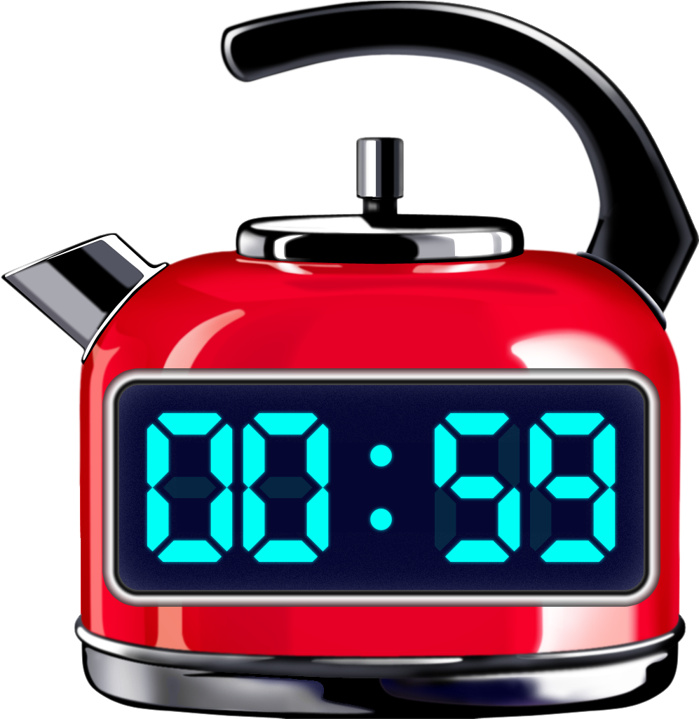 Red Hot Timer - Digital Clock (1024x1024)