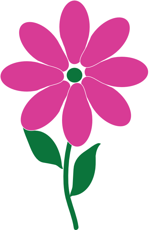 Purple And Green Flower Clipart - Flower Icon Png (512x758)