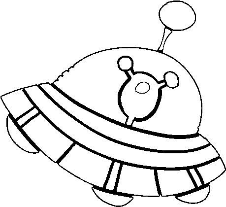 Printable Drawings And Coloring Pages - Naves Espaciales De Marcianos (600x470)