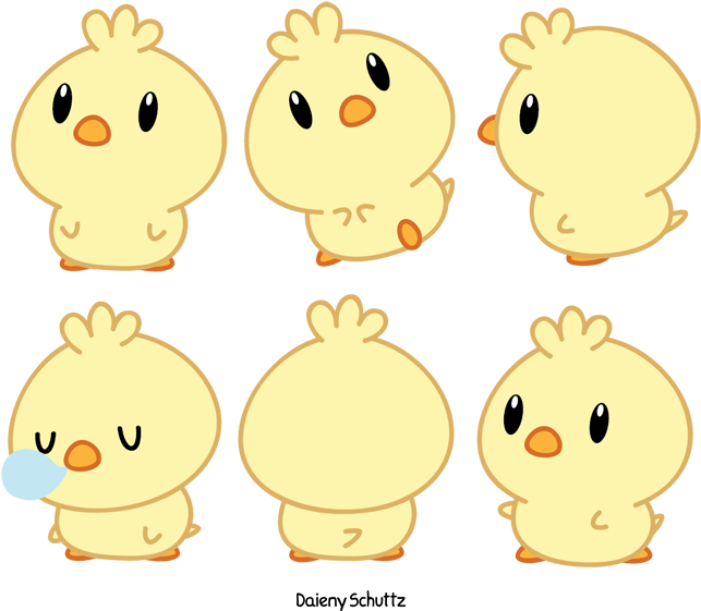 Chibi Chick By Daieny On Deviantart - Chicken Chibi Png (690x605)
