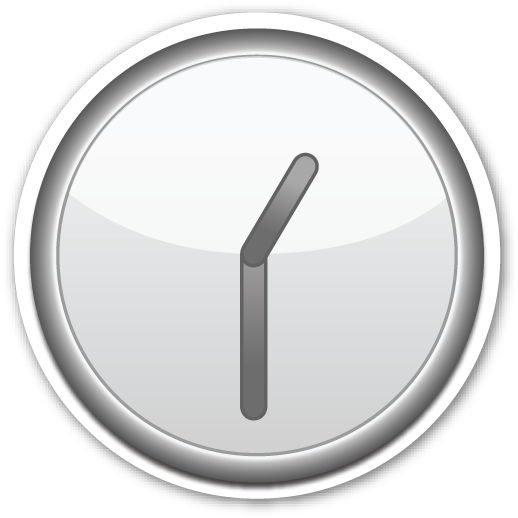 Clock Face One Thirty - Clock Emoji (529x529)