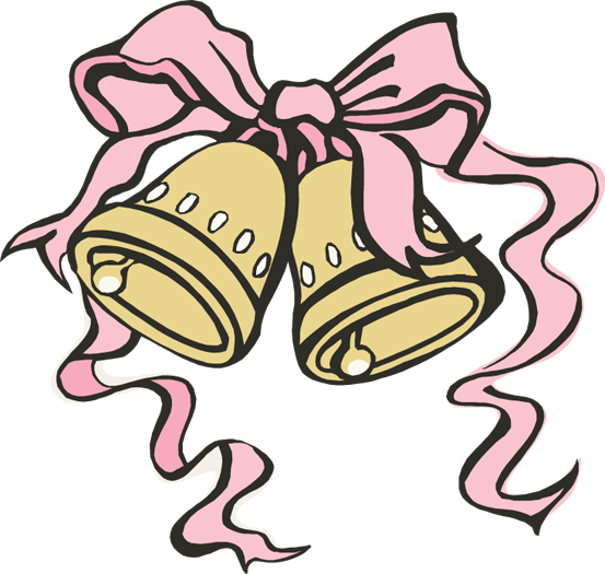 Free Wedding Clip Art - Free Clipart Wedding Bells (553x525)