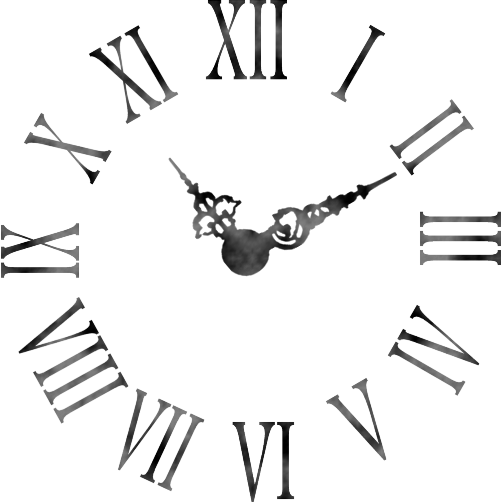 Clock Face Roman Numerals Wall Table - Roman Numerals Clock Printable (2000x1977)