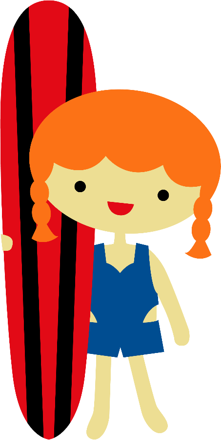 Praia E Piscina - Clip Art (453x900)