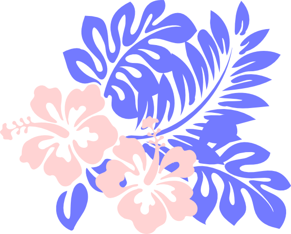 Cartoon Hibiscus - Hawaiian Flower Clipart (600x483)
