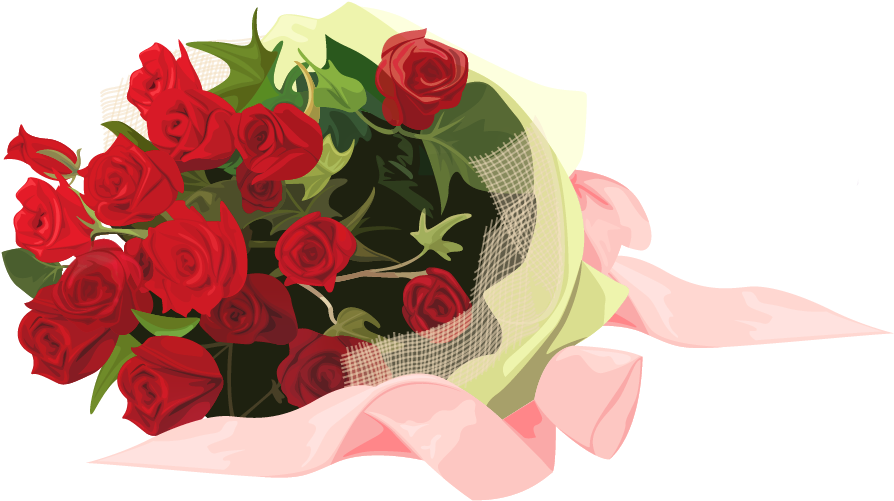 Roses Bouquet Png Clipart - Bouquet Of Roses Clip Art (927x552)