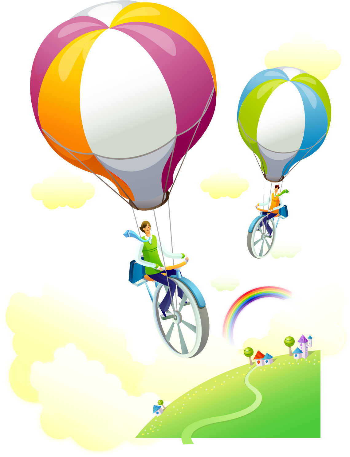Hot Air Balloon Cartoon Drawing - Hot Air Balloon Cartoon Drawing (1254x1543)