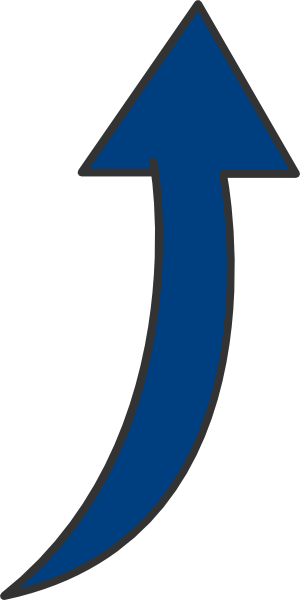 Curved Arrow Up Png (300x600)