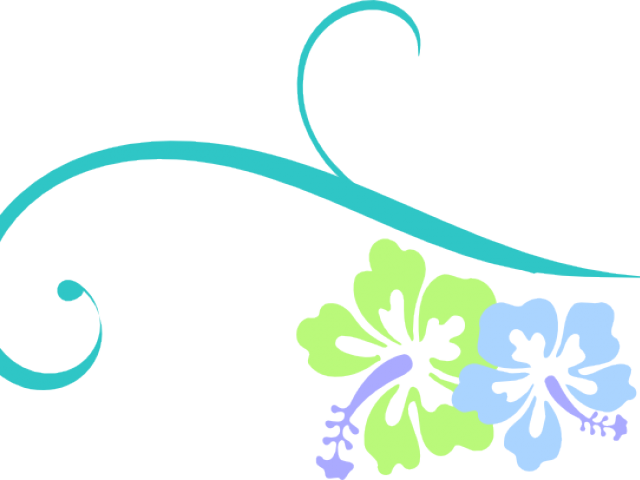 Hibiscus Clipart Swirl - Hawaiian Flower Round Ornament (640x480)