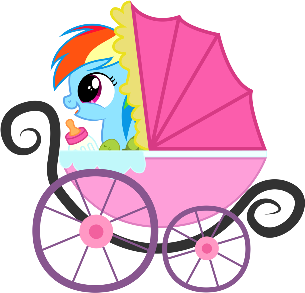 Cumill11, Baby, Baby Carriage, Baby Pony, Female, Filly, - Rainbow Dash (1097x1024)