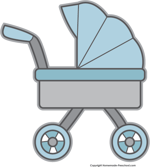 Baby Shower Clipart - Baby Stroller Clip Art Png (481x536)