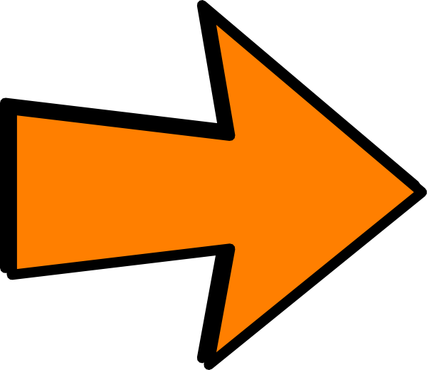 Orange Arrow Clip Art - Orange And Black Arrow (600x520)