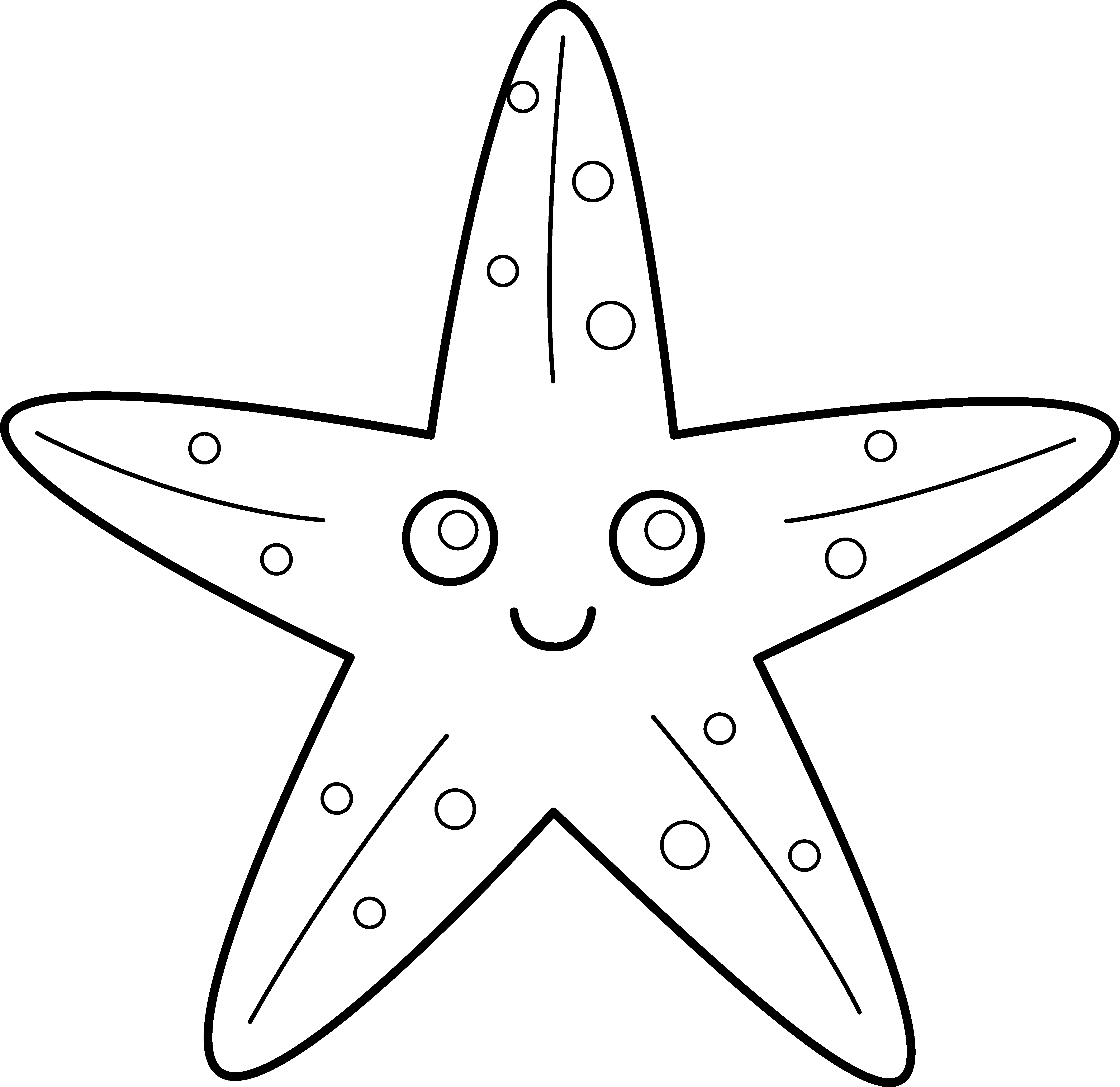 Fish Drawing Outline - Shining Star Thank You (5364x5205)