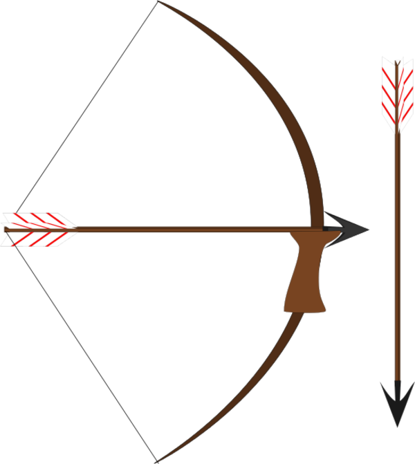Bow And Arrow Vector Clip Art - Png Bow And Arrow (600x671)