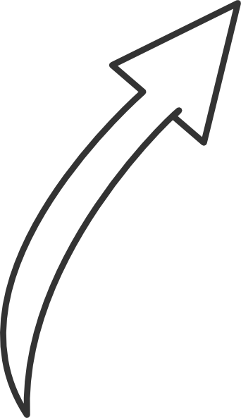 Curved White Arrow Vector (342x593)