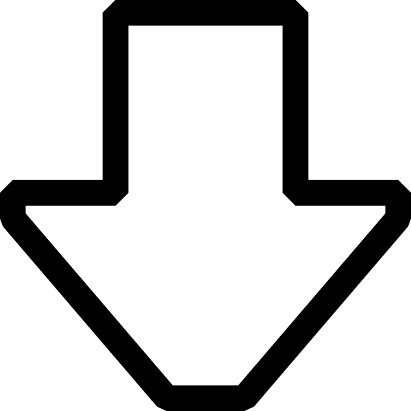 White Down Arrow Clipart - Down Arrow Clip Art (600x600)