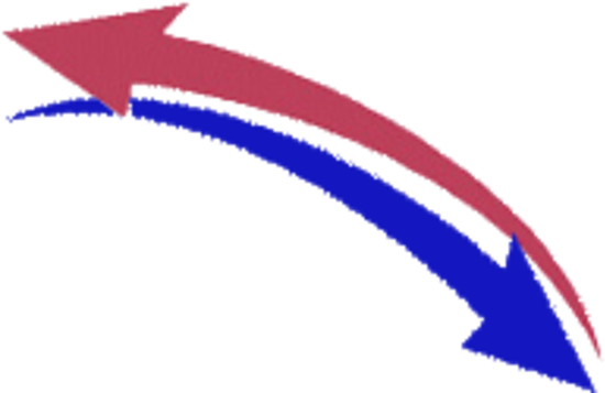 Arrow Clipart Way - Two Way Curved Arrow (600x357)