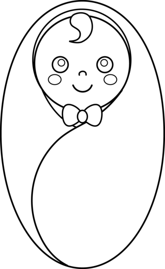 Drawn Baby Swaddled - Draw Baby In Blanket (337x550)