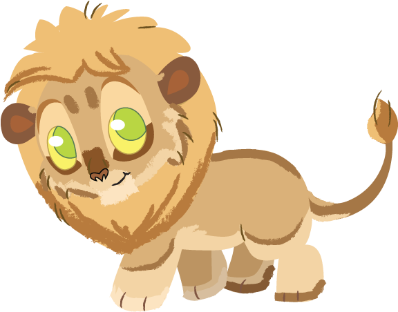 Alpha She Wolf's Lion Chibi By Mydlas - Cartoon (585x585)