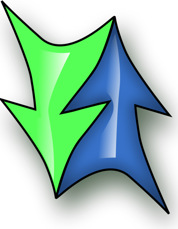 Double Arrow Clipart - Up And Down (600x769)