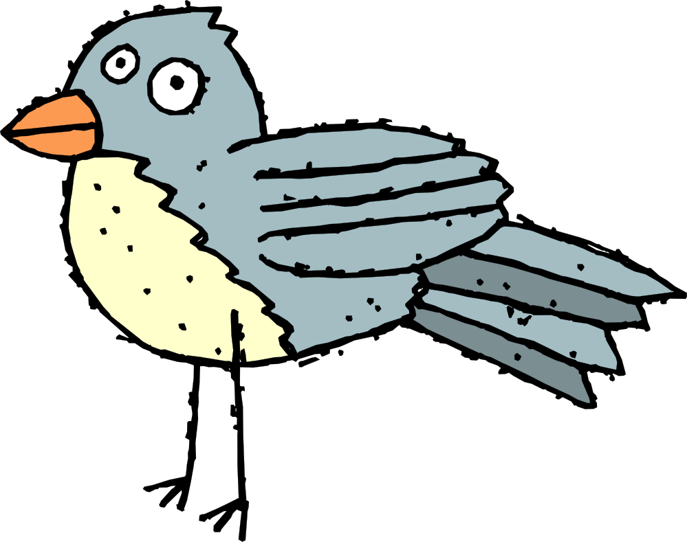 Cartoon Bird - Small Cartoon Bird (999x789)