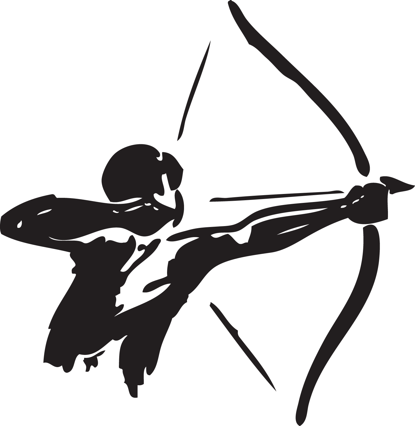 Archery Bow And Arrow Hunting Clip Art - Man Bow Arrow Vector (1396x1432)
