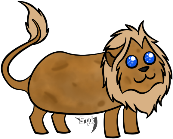 Chibi Potato Lion By Sykaeh - Potato Lion (750x500)