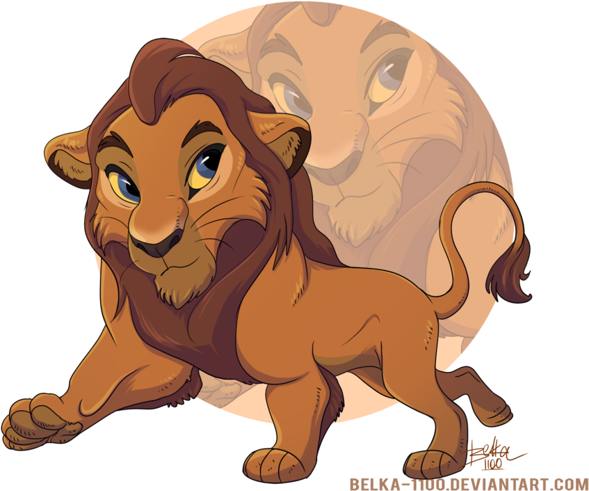 Madhura Chibi By Belka-1100 - Chibi Lion (900x765)